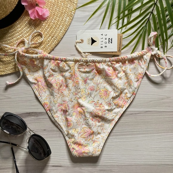 Billabong 🌸 Skimpy Floral Tie Side Hike Bikini Bottoms - Picture 13 of 16